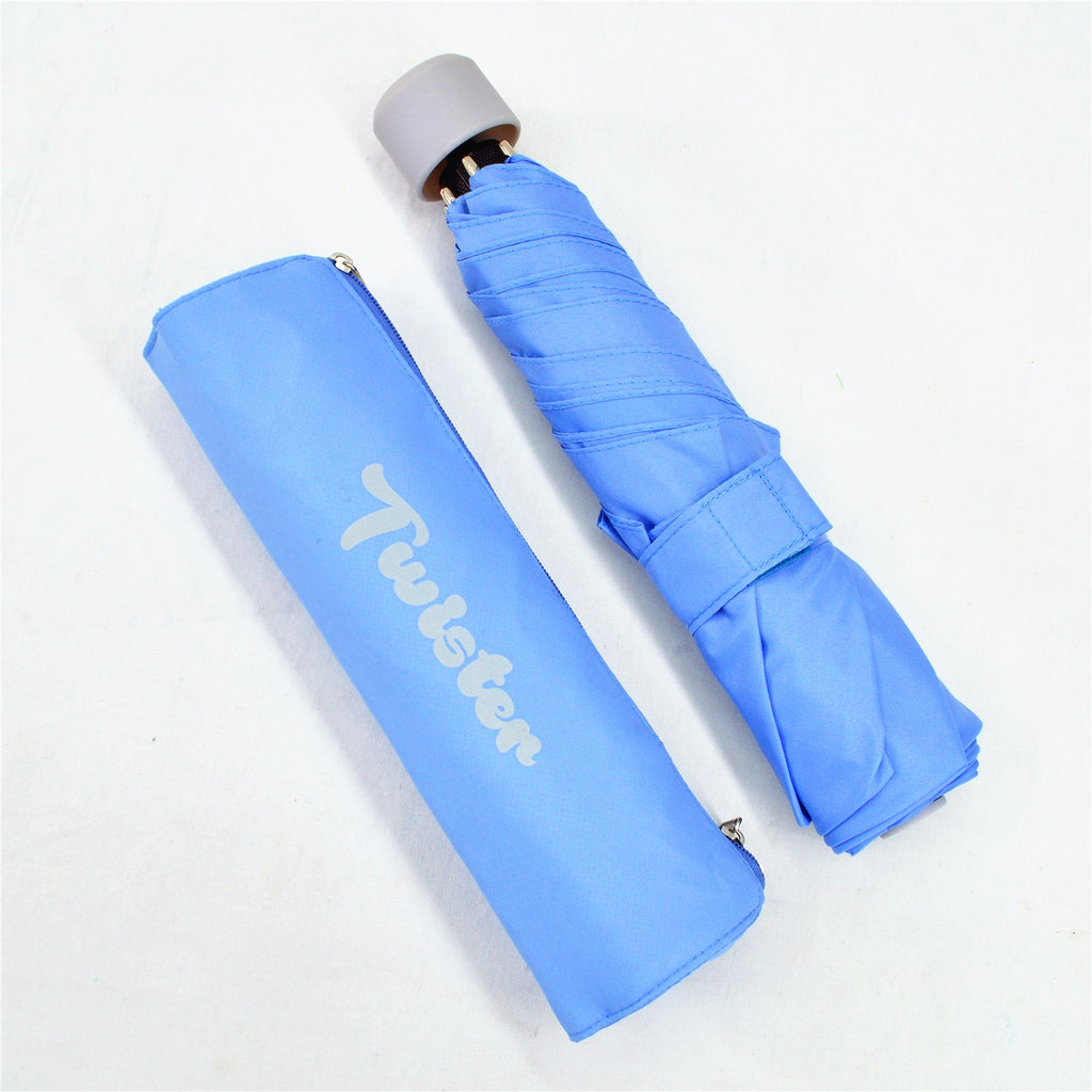 KF-3377B 3 Fold Light Weight Umbrella with Tube Shape Zipper Pouch