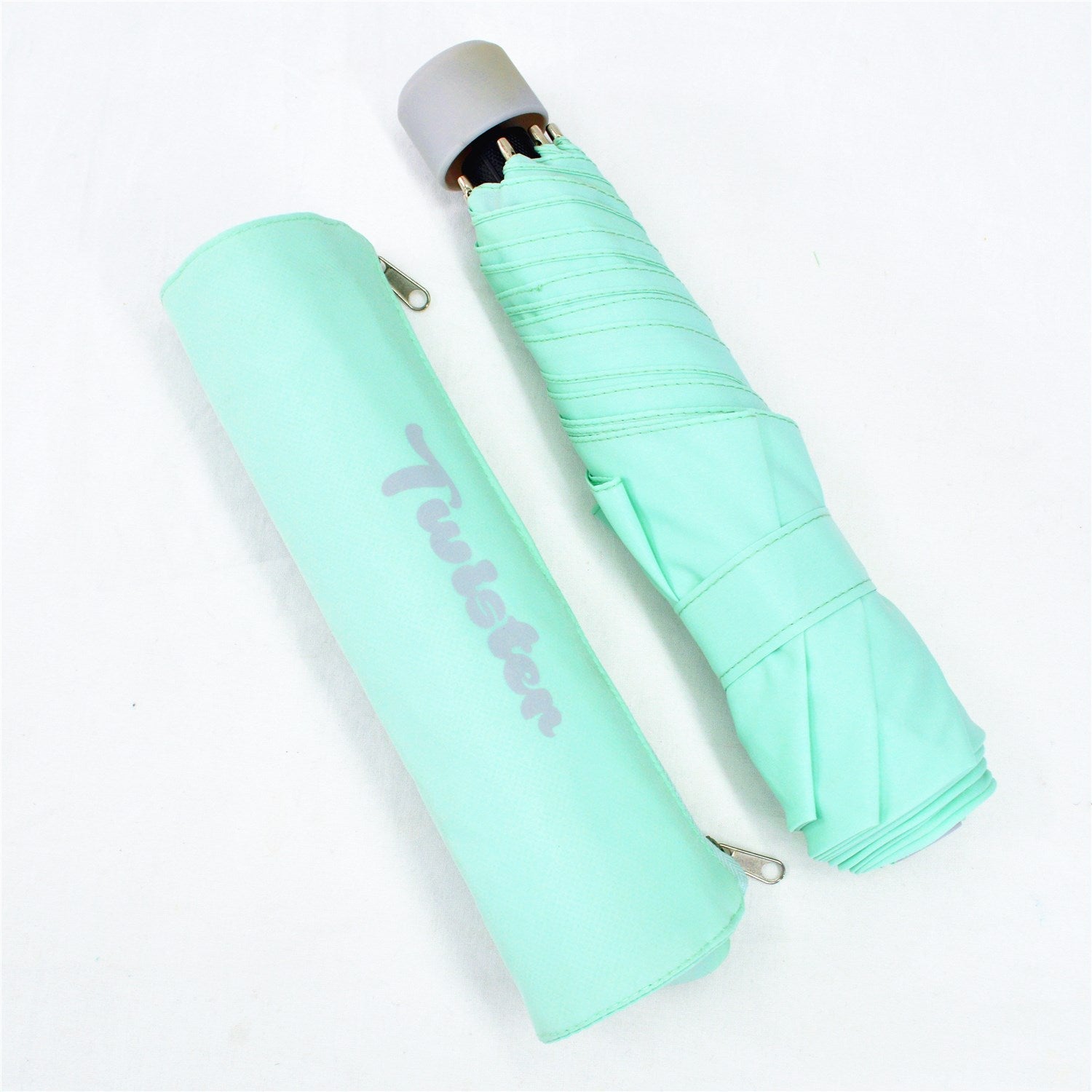KF-3377B 3 Fold Light Weight Umbrella with Tube Shape Zipper Pouch