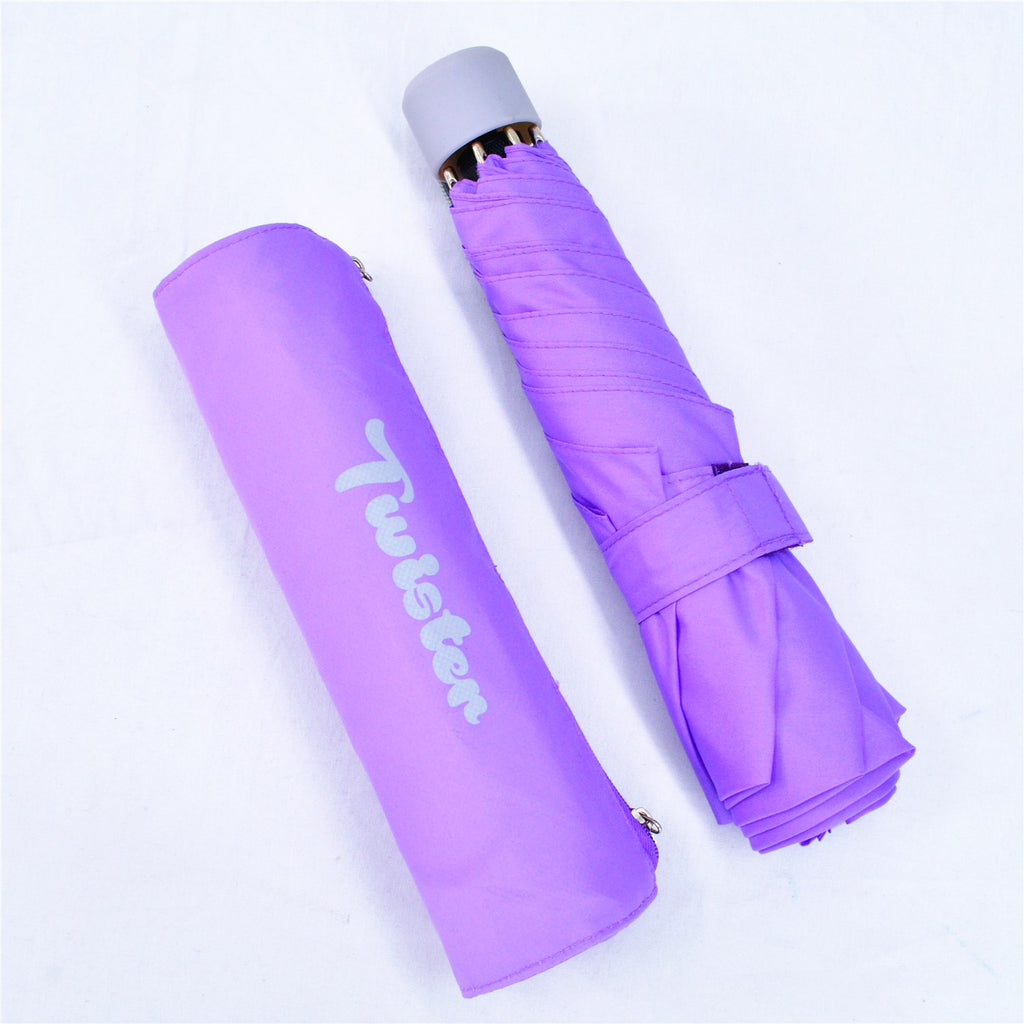KF-3377B 3 Fold Light Weight Umbrella with Tube Shape Zipper Pouch