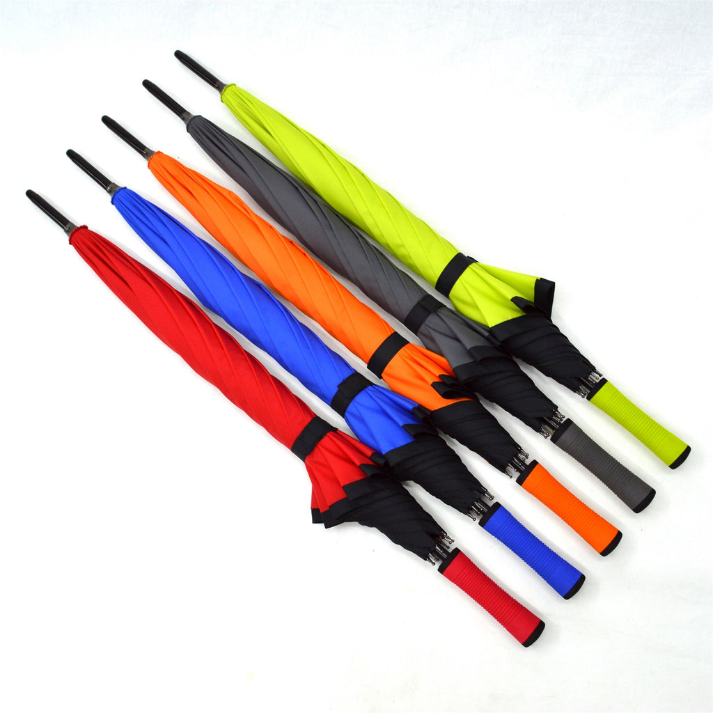 KS-353 Stick Auto Open Umbrella with Color Border