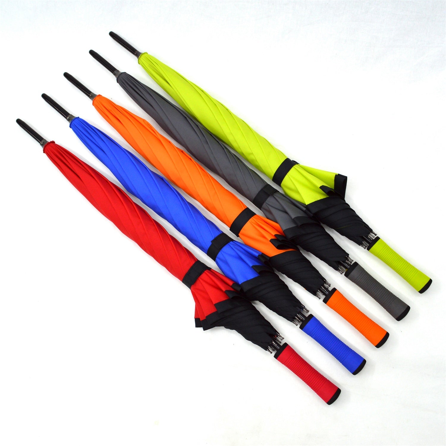 KS-353 Stick Auto Open Umbrella with Color Border