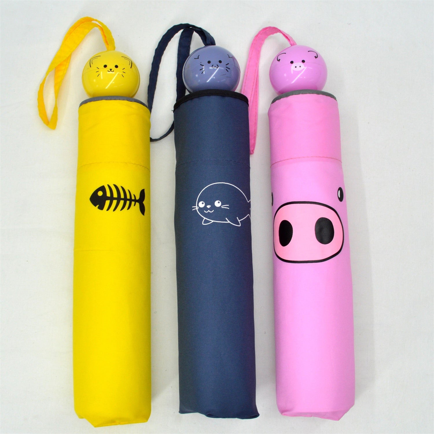 KF-3371 Folding aluminum umbrella with cartoon handle
