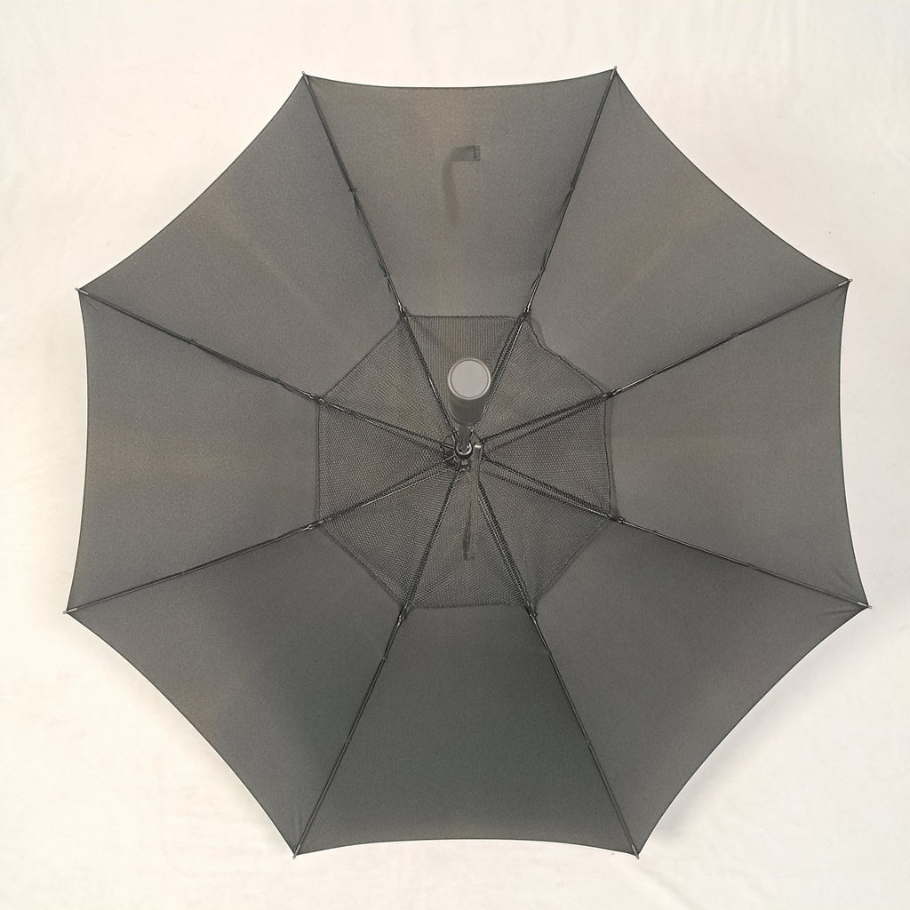 KS-3716 Stick Safety Fan Umbrella with C type USB charge