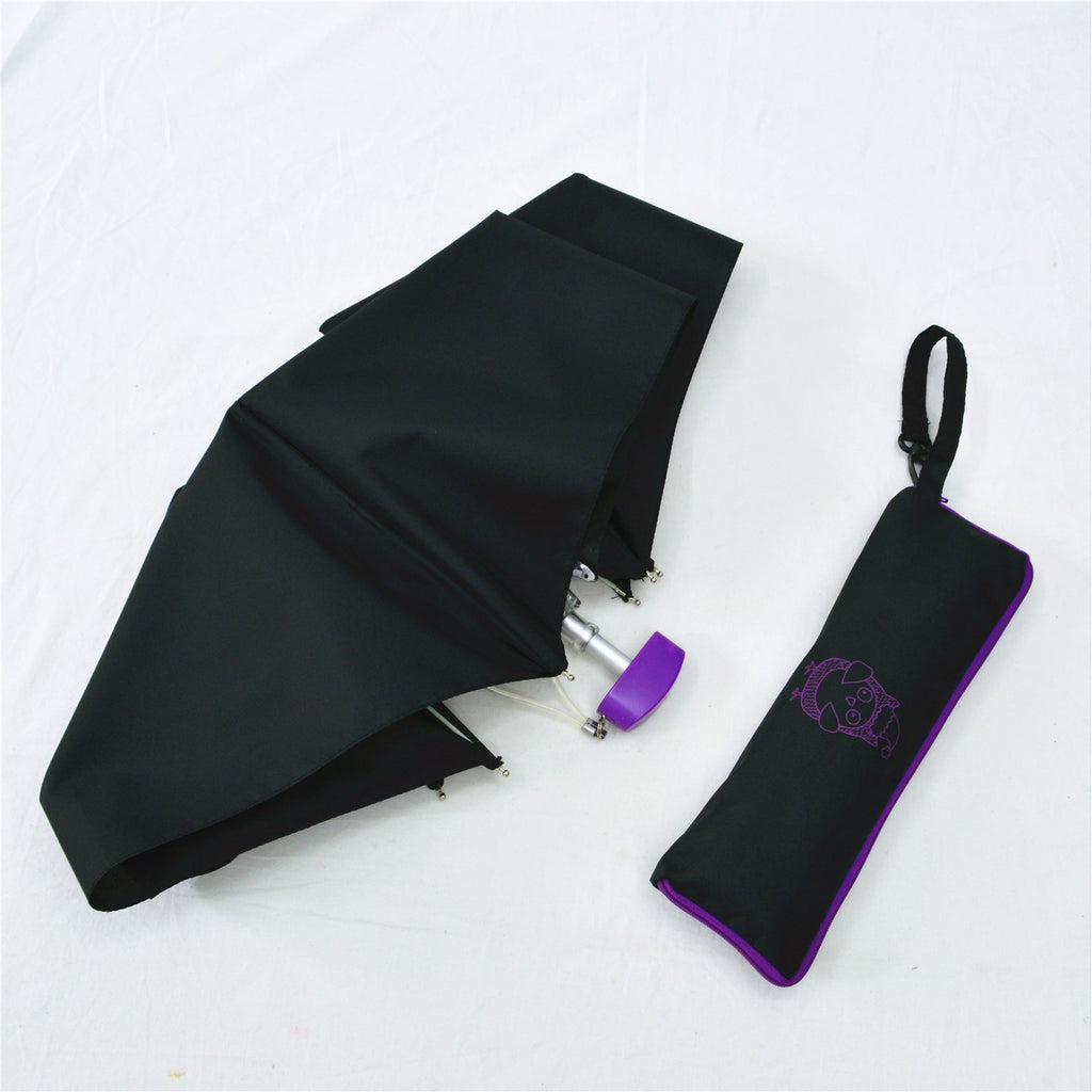 KF-3328 3 Fold Light Weight Umbrella with fancy zipper pouch