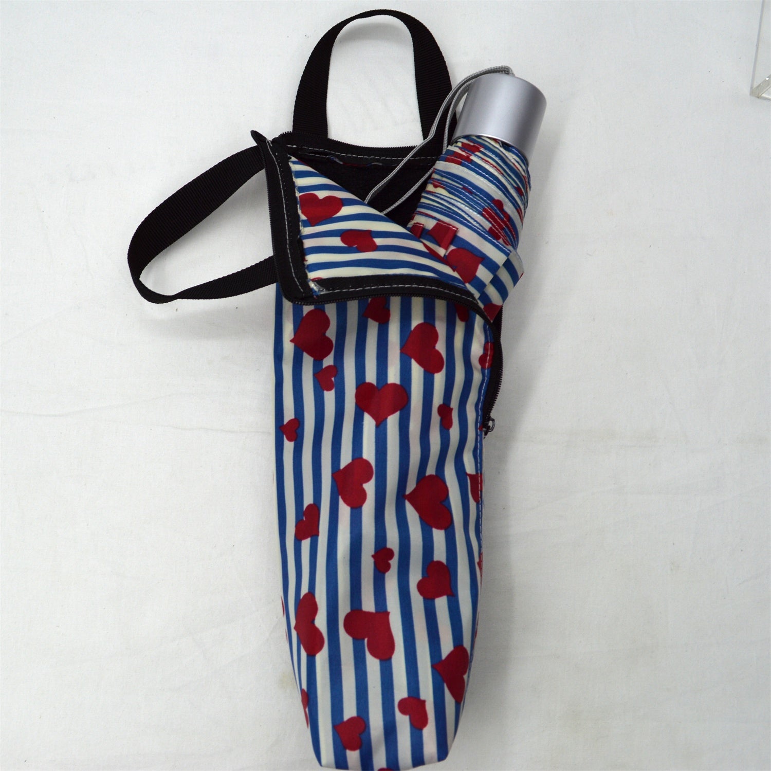 KF-3374 Folding aluminum umbrella with fancy tote bag