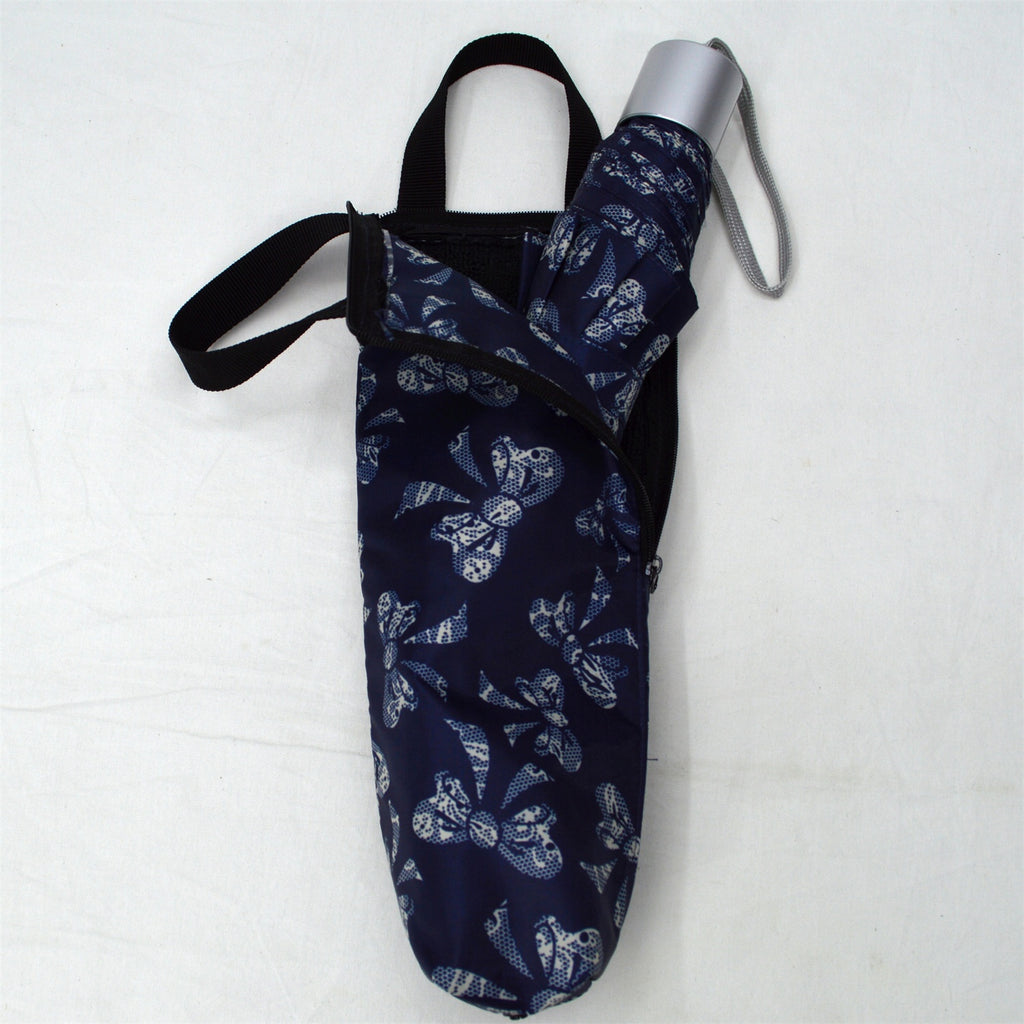 KF-3374 Folding aluminum umbrella with fancy tote bag