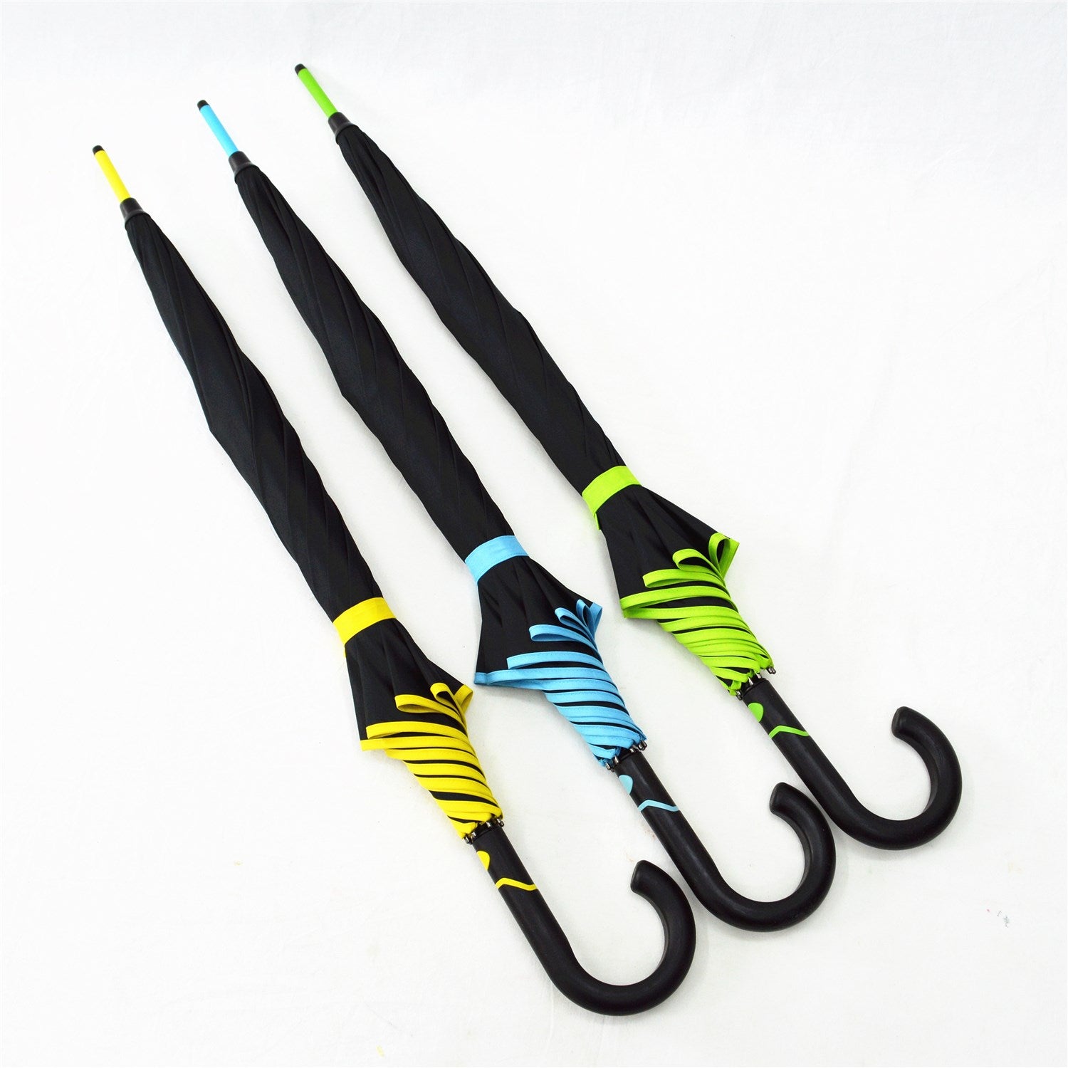 KS-351 stick auto open Umbrella with color trimming