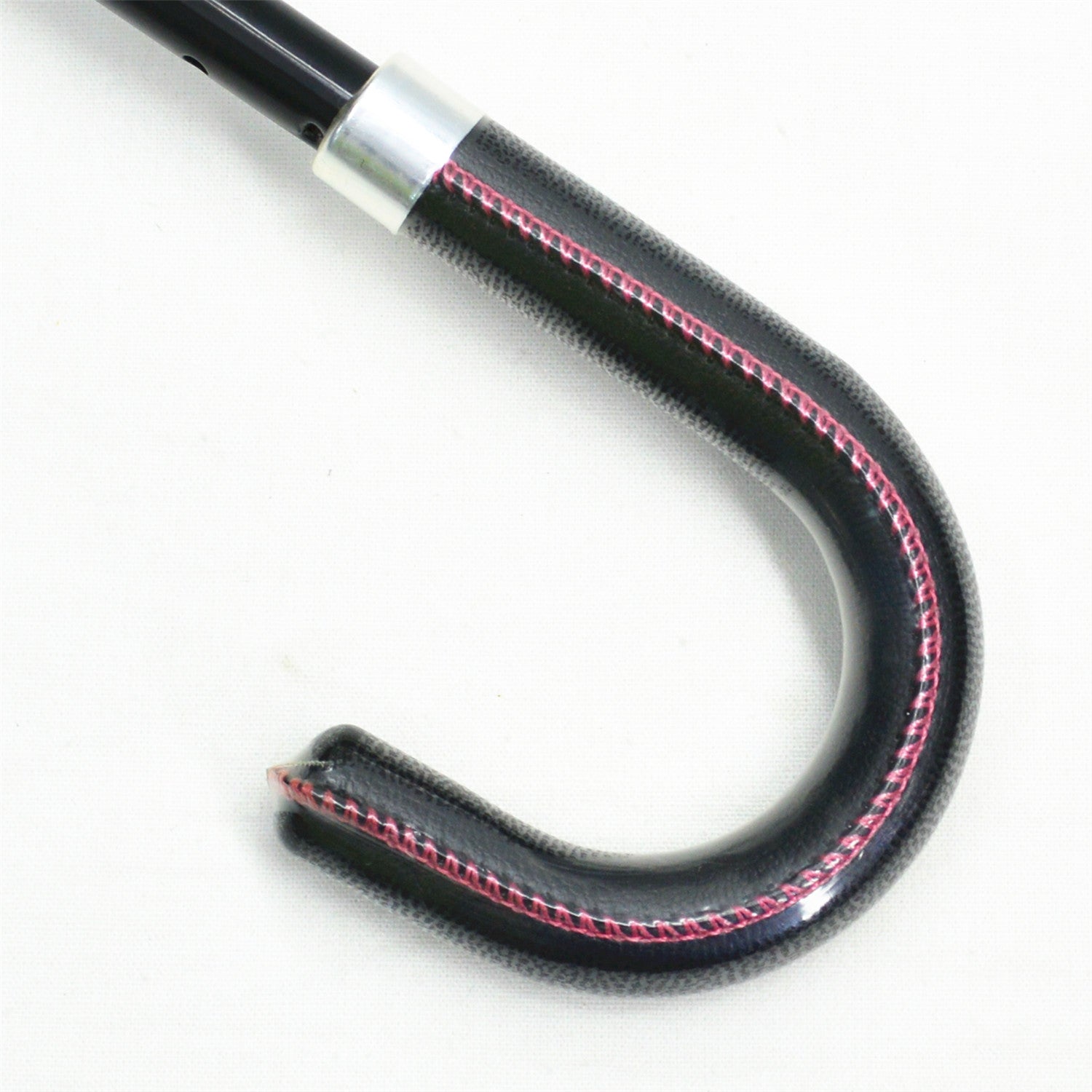 KF-3342 Fashion 3 fold manul open umbrella with imitation leather trimming handle