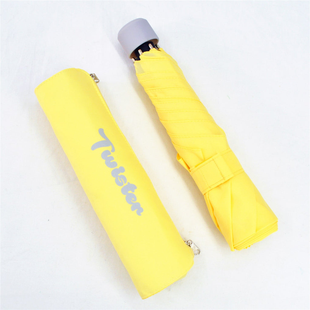 KF-3377B 3 Fold Light Weight Umbrella with Tube Shape Zipper Pouch